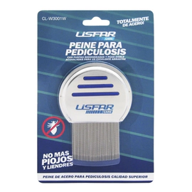 Lisfar Peine Para Piojos Todo Acero Doble Acanalado