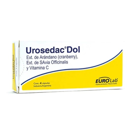 Eurolab Urosedac Dol Molestias Asociadas A Cistitis Ardor 4 Cápsulas