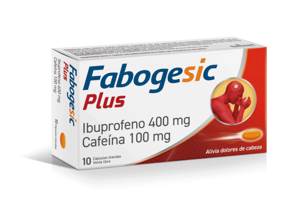Fabogesic Plus Ibuprofeno Cafeina 10 cápsulas blandas