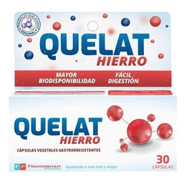 Quelat Hierro Mayor Tolerancia Gástrica 30 Capsulas