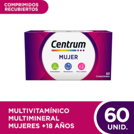 Centrum Mujer Multivitamínico Multimineral Suplemento X 60c