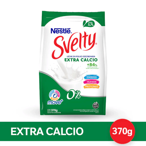 Svelty Move+ Extra Calcio Nestle Leche Polvo Softpack 370g