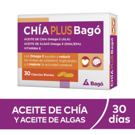 Chia Plus Bagó suplemento dietario 30 cápsulas blandas