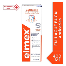 Elmex Anticaries Enjuague Bucal Sin Alcohol 400 Ml