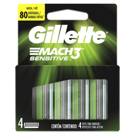 Gillette Repuesto Para Afeitar Mach3 Sensitive 4 Unidades
