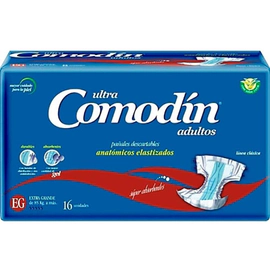 Pañal Comodin Ultra Adulto Anatómico Extra Grande 16 Un