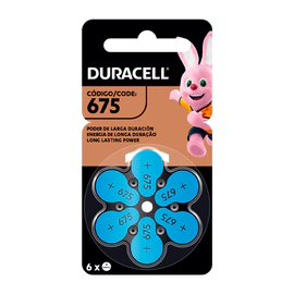 Pila para Audífonos Duracell Tamaño 675 Blister 6 Unidades