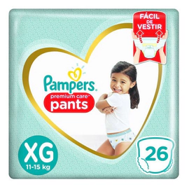 Pañales Pampers Premium Care Pants  Xg 26 unidades