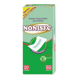 Nonisec Pañales Para Adultos Con 25% Mas De Gel Xg 20 U
