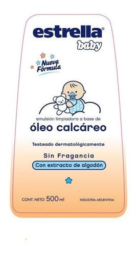 Estrella Baby Oleo Calcáreo Con Extracto De Algodón X 500 Ml