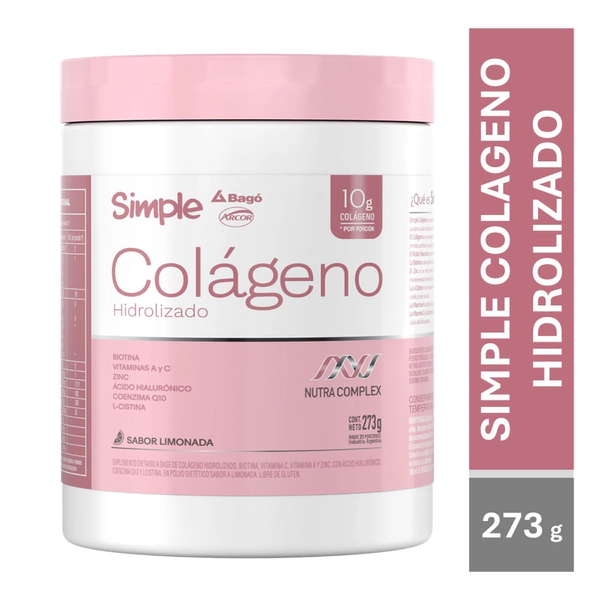 Simple Colágeno Hidrolizado Limonada Polvo x 273g
