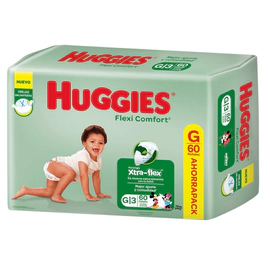 Huggies Flexi Comfort Unisex Pañales G 60 unidades