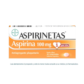 Aspirinetas Antiagregante Plaquetario con Aspirina 100mg x 28 Comprimidos