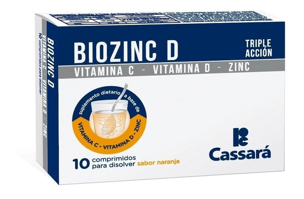 Biozinc D Vitamina C D Y Zinc Comprimidos Efervescentes X 10