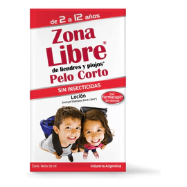 Zona Libre Loción Pelo Corto Liendres Y Piojos 30ml