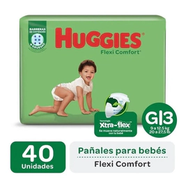 Huggies Pañales Flexi Comfort Ultra Talle Grande 40 Unidades