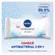 Jabón humectante NIVEA Antibacterial 3 en 1 para todo tipo de piel 3 x 90 g