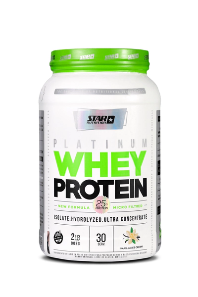Star Nutrition Platinum 2lb Proteína Concentrada Sabor Vanilla Pote