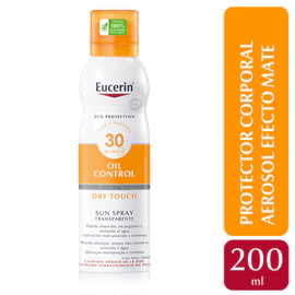 Protector solar corporal en spray Eucerin Toque Seco para piel sensible FPS 30 x