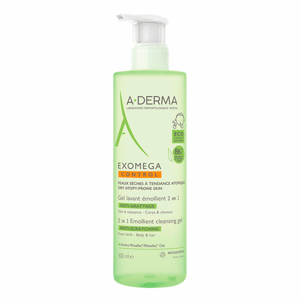 Aderma Exomega Control Gel Emoliente Corporal 2 En 1 500ml