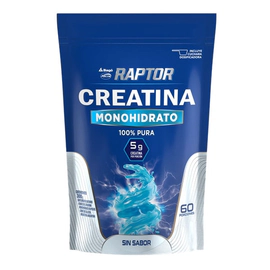 Raptor Creatina Monohidrato Sin Sabor en Polvo 300g