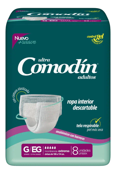 Pañal Adulto Comodin Ropa Interior Descartable G/XG 8 Unidades
