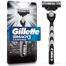 Gillette Mach3 Máquina De Afeitar Carbono 3 Hojas 1 Unidad