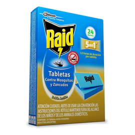 Raid Tabletas Para Mosquito Y Zancudos X 24 Unidades