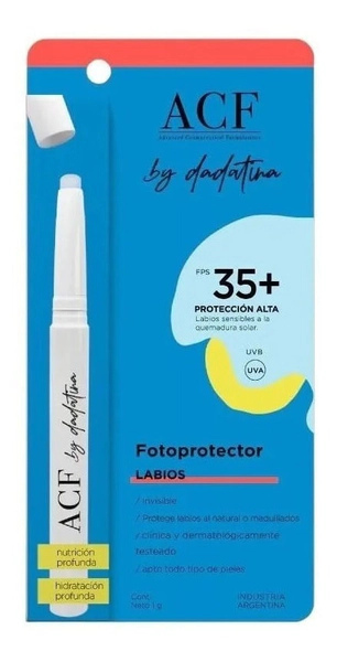 Acf By Dadatina Camuflaje Labios Fotoprotector Uv. Spf 35 1g