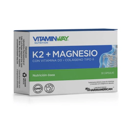 K2 + Magnesio + D3 + Colágeno Ii 30 Cápsulas Vitamin Way