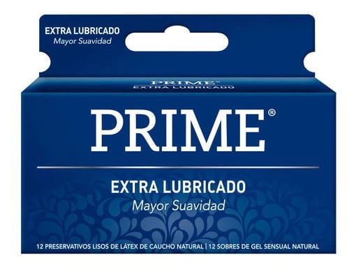 Preservativos Latex Prime Extra Lubricado X 12 Unidades