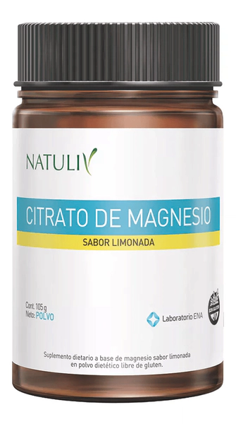 Citrato De Magnesio Natuliv Polvo 105g 30 Servicios