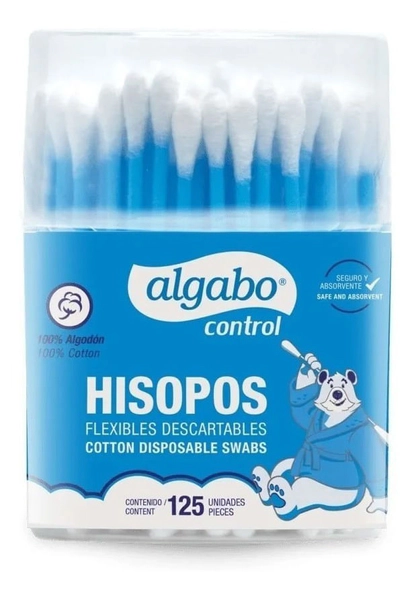 Algabo Control Hisopos Flexibles Descartables Tubo 125 Uds