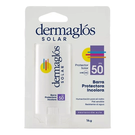 Barra Protectora Dermaglos Solar Incoloro Fps 50 14g