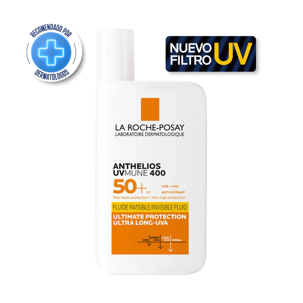 Protector solar anthelios uv mune 400 fluido invisible la roche-posay