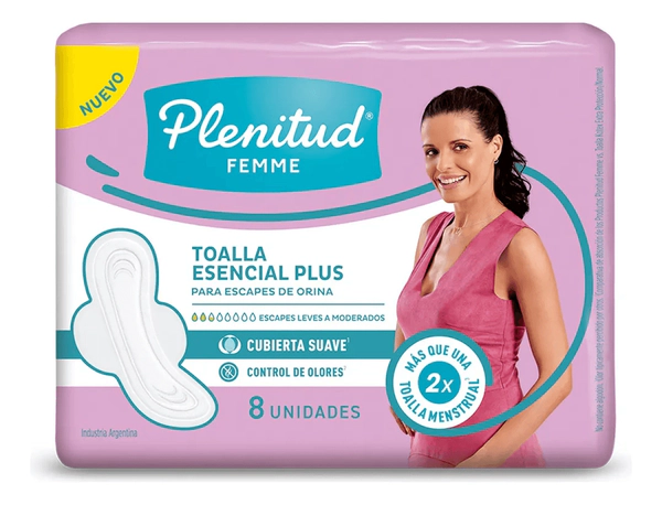 Plenitud Toalla Femme Esencial Plus Larga 8 Unidades