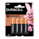 Pilas Alcalinas Duracell AA Blister de 4 Unidades