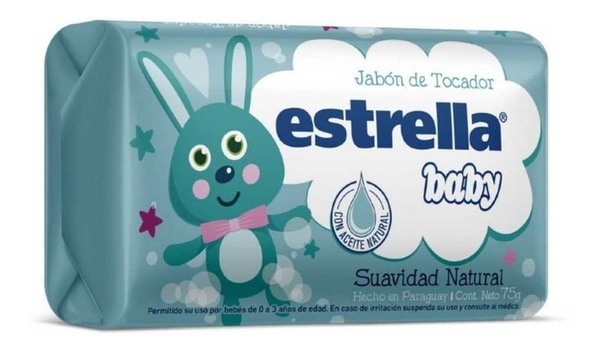 Estrella Baby Suave Natural Jabón De Tocador 75g