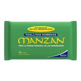 Manzan Toallitas Húmedas Higiene Personal Hemorroides 30u