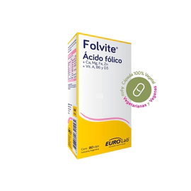 Folvite Ácido Fólico Activo 90 Caps Eurolab