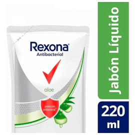 Rexona Aloe Antibacterial Jabón Líquido Repuesto X 220 Ml