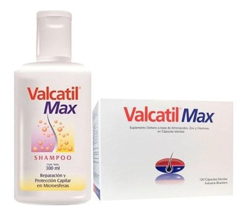 Combo Valcatil Max 120 Caps + Valcatil Max Shampoo 300ml Panalab