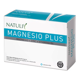 Magnesio Plus Natuliv Zinc Vitamina B6 30 Cápsulas