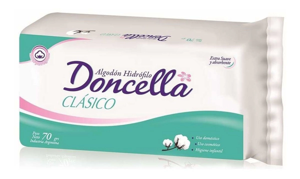 Doncella Clásico Algodón Hidrófilo 70 Grs
