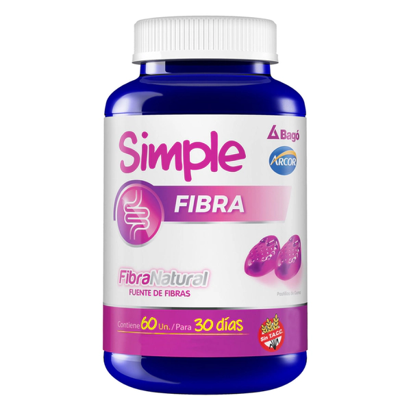Simple Fibra Tránsito Intestinal 60 Pastillas de Goma