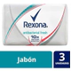 Rexona Fresh Antibacterial Jabón Barra 3 Unidades X 90 G
