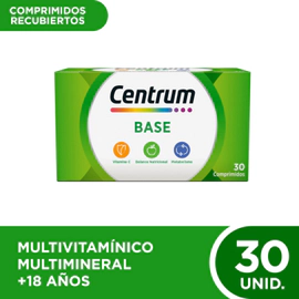 Centrum Base Multivitamínico Multimineral Suplemento X 30c