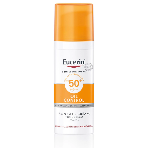 Protector solar Eucerin Oil Control Toque Seco FPS 50 piel grasa 50 ml