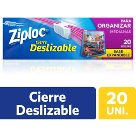Ziploc Bolsas Para Organizar Y Llevar Mediana X 20 Unidades