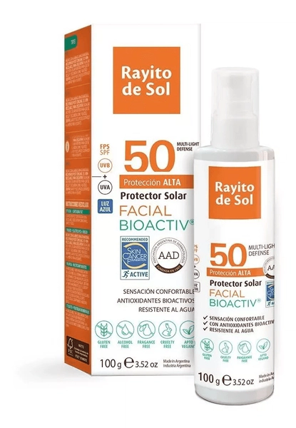 Rayito De Sol Protector Solar Facial Bioactiv Fps50 100g